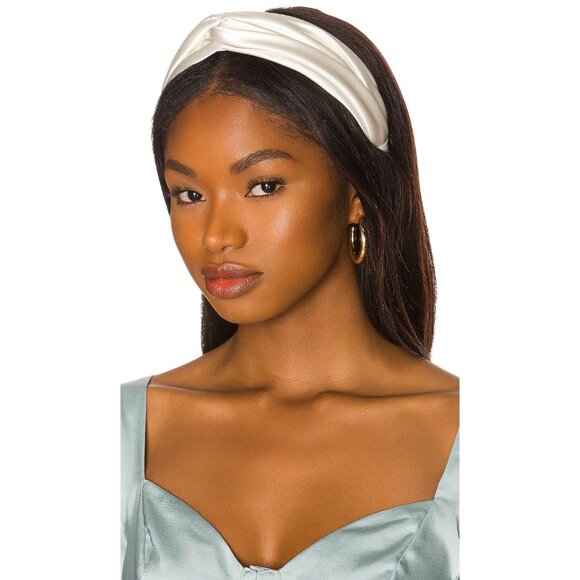 Jennifer Behr Twist Headband in Cream One Size New Womens Head Veil Bridal Bride - Picture 1 of 7